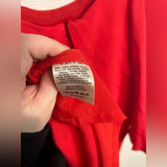 Anthropologie Maeve viscose blend cocktail casual red tiered dress - Picture 8 of 9